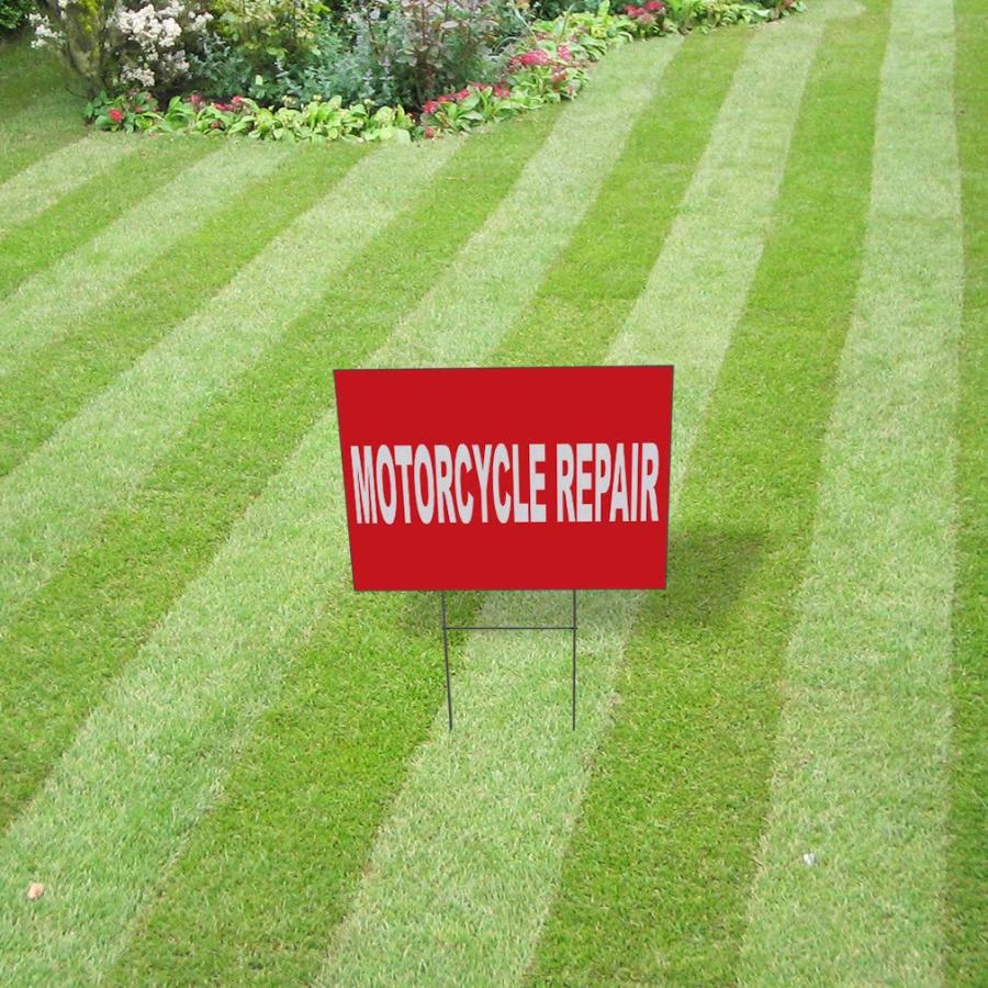 【並行輸入品】Fastasticdeals Weatherproof Yard Sign Motorcycle Repair Red Back_9