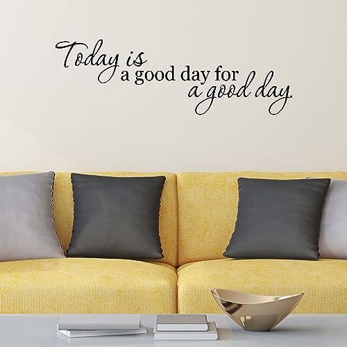 【並行輸入品】ビニール Quote Me Today is A Good Day for A Good Day 壁用デカール | インスピレーシ