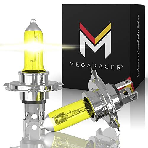 【並行輸入品】Mega Racer H4/9003/HB2 ハロゲンヘッドライト電球   3000K スーパーイエロー 12V 100W/90W_1
