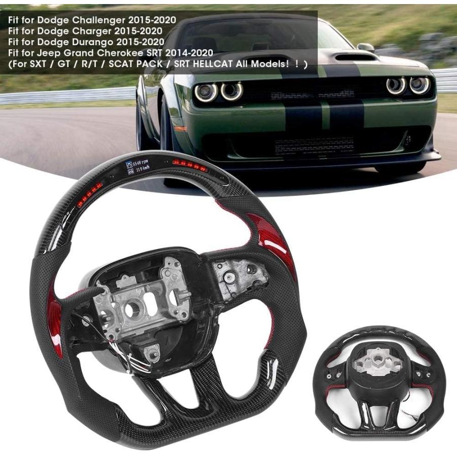 並行輸入品】Akozon 自動車用ステアリングホイール カーボンファイバー