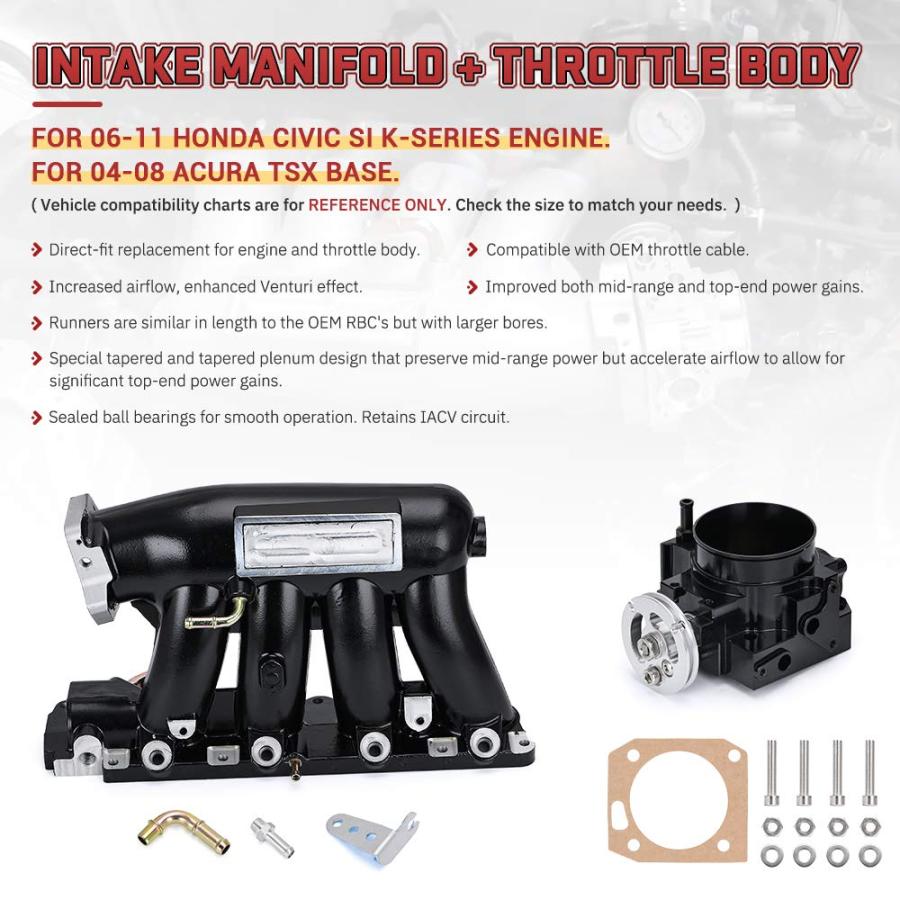 並行輸入品】PQYRACING アルミニウム インテークマニホールド+ 