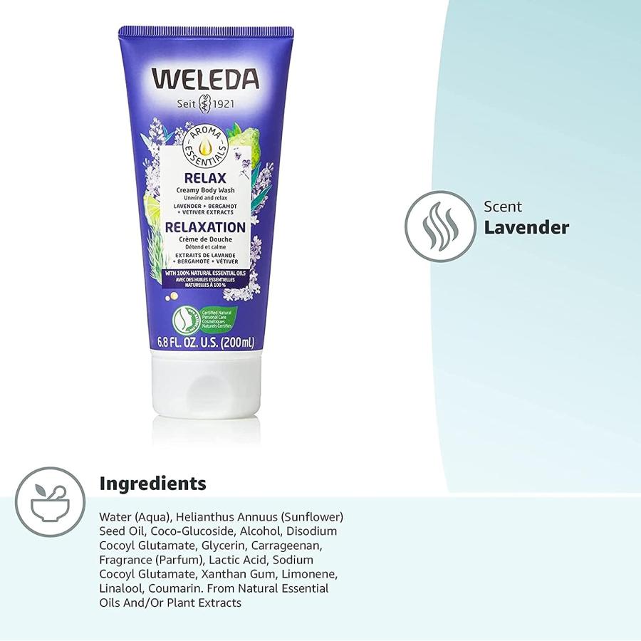 Weleda Aroma Essentials Relax Creamy Body Wash  Parabens Free  6.｜import-tabaido｜03