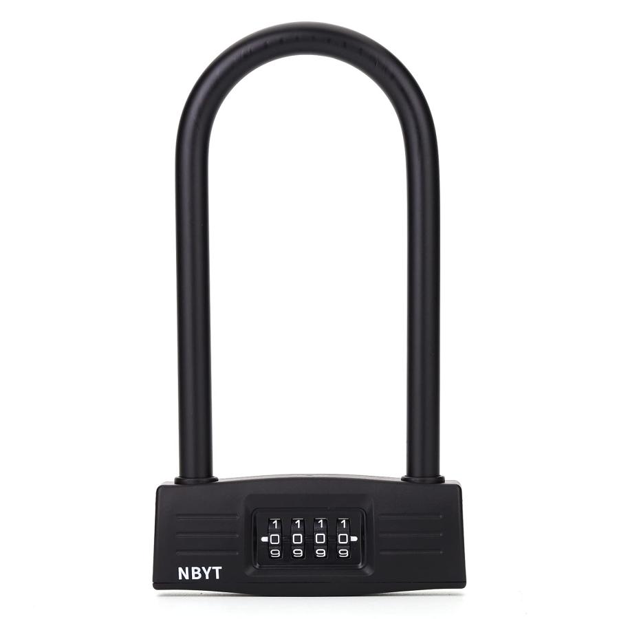 【並行輸入品】NBYT 4桁 リセット可能 コンビネーションバイク Uロック / Dロック バイク用 ガラスドアロック 14mm シャックル 高の画像