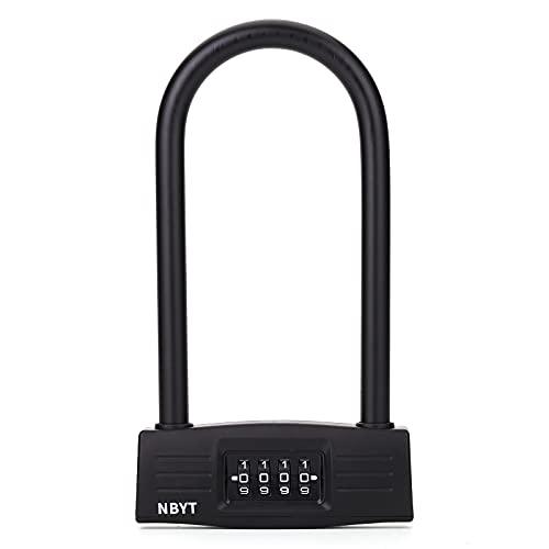【並行輸入品】NBYT 4桁 リセット可能 コンビネーションバイク Uロック / Dロック バイク用 ガラスドアロック 14mm シャックル 高の画像