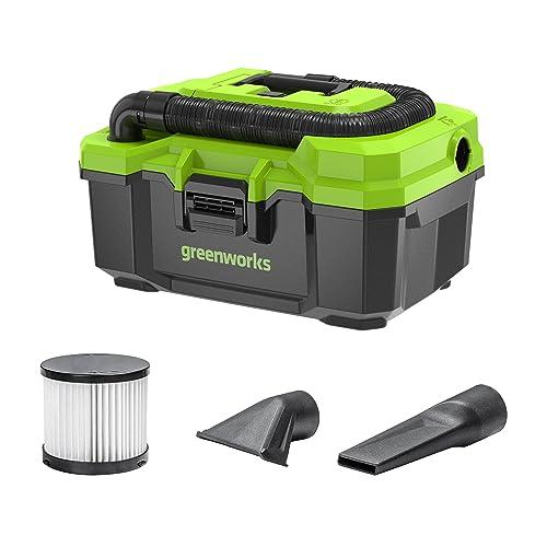 greenworks WDV40B00 3ガロン乾湿両用掃除機バッテリー付 並行輸入品】Greenworks 掃除機 WDV40B00 グリーン 工具のみ