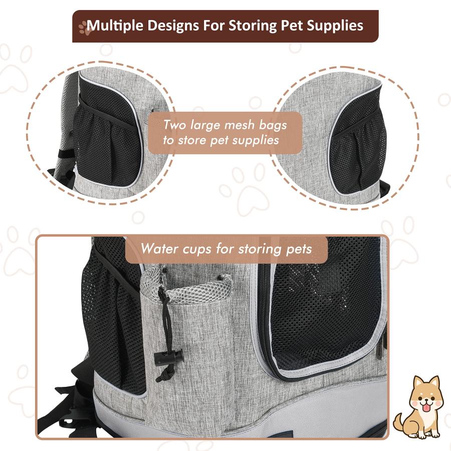 【並行輸入品】Tirrinia Pet Backpack Carrier for Small Cats \u0026 Dogs | Two Sidedの画像