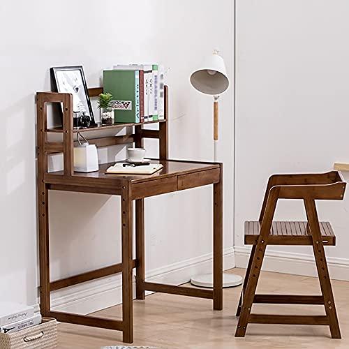 【並行輸入品】Computer Desk, 33.1”/40.9”Bamboo Home Office Table, Modern Writi_7