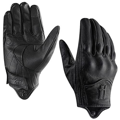 並行輸入品】Harssidanzar Leather Motorcycle Gloves,Womens Gloves 