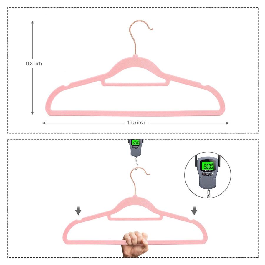 【並行輸入品】BBFISH Premium Velvet Hangers Home Non Slip Clothes Hanger 50 Pacの画像