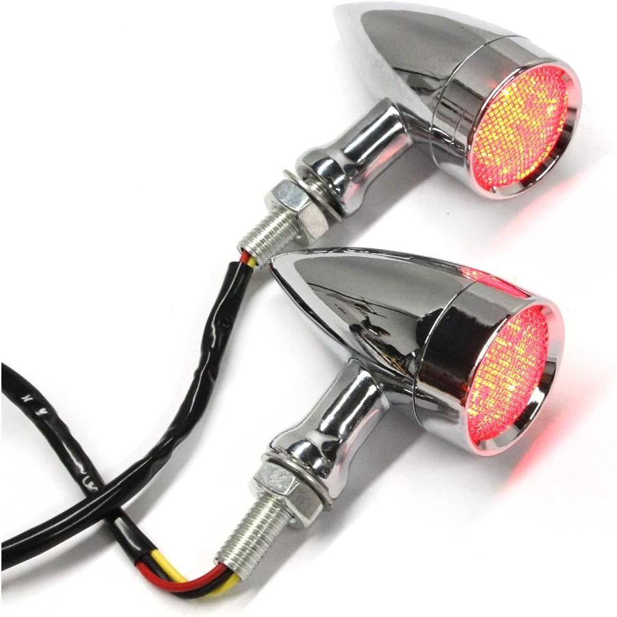 【並行輸入品】DREAMIZER LED オートバイ アンバー レッド フロント リア ブレーキ ウインカーライト ウインカー ドライビング テ 並行の画像