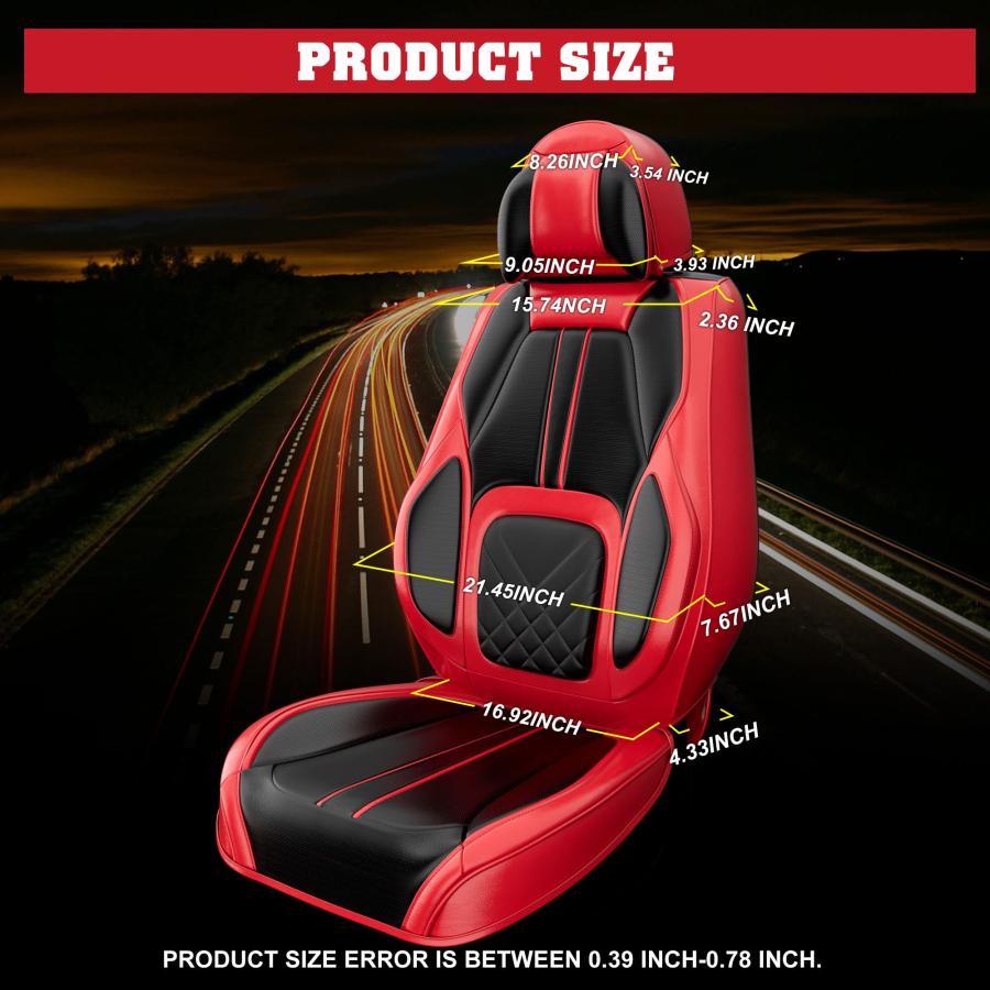 【並行輸入品】ASLONG 2025 フロント\u0026バックカーシートカバー 自動車内装アクセサリー 防水ナッパレザー 車 SUV ピックアップトラッ_6