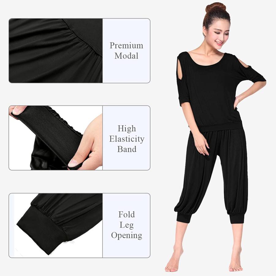 Women Modal Cotton Harem Yoga Pants, Super Soft Pilates Capri Pa 並行輸入品｜import-tabaido｜04