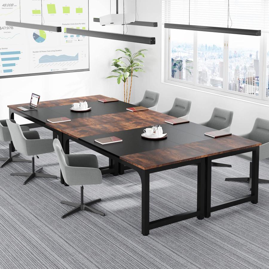 【並行輸入品】Tribesigns 70.8インチ エグゼクティブデスク 大型オフィスコンピューターデスク 厚みのあるフレーム モダンでシンプル_9