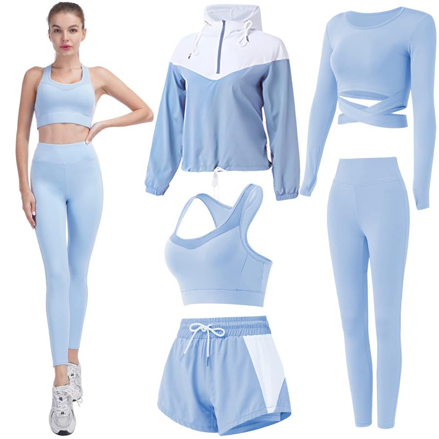 【並行輸入品】Inmarces Women's Workout Sets 5 PCS Yoga Activewear TrackSuit Ou_2