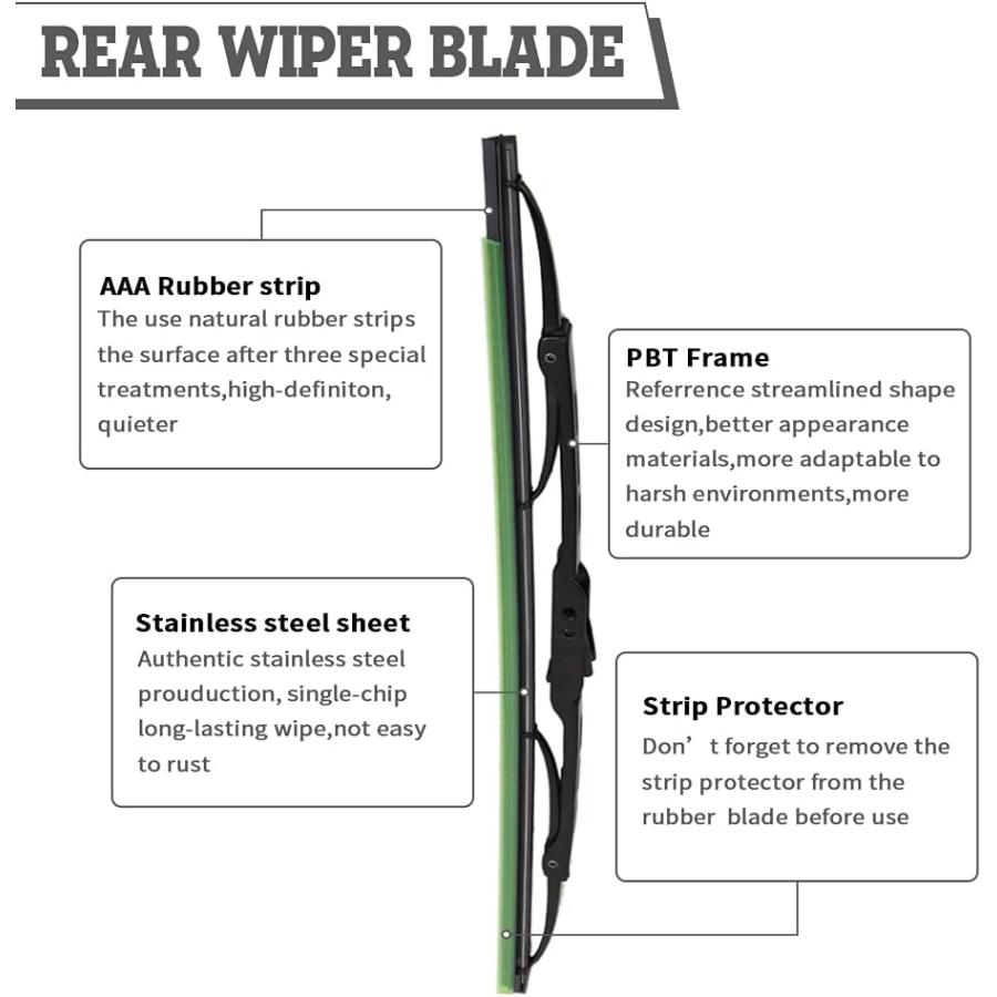 韓国の慰安婦像 Rear Wiper Arm Blade Nut Set Replacement for Chevrolet chevy Trailblazer GMC Envoy 2002-2006 XUV XL EXT Rear Wiper Cover Accessories Assembly Wiper