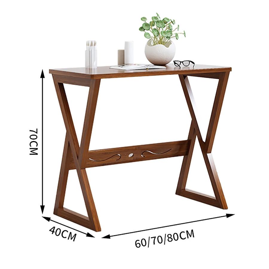 【並行輸入品】Computer Desk, Bamboo Compact Home Office Workstation, Modern Si_3