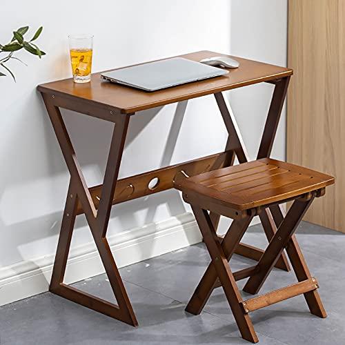 【並行輸入品】Computer Desk, Bamboo Compact Home Office Workstation, Modern Si_7