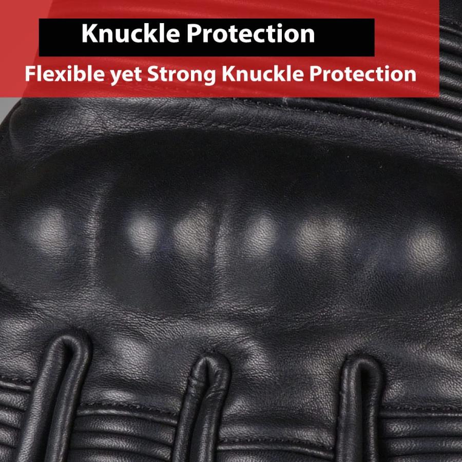 【並行輸入品】Jackets 4 Bikes Men's Motorcycle Gloves Premium Leather Street Pの画像