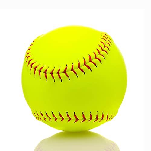 【並行輸入品】Tebery 6 Pack Yellow Sports Practice Softballs, 12 Inch Officialの画像