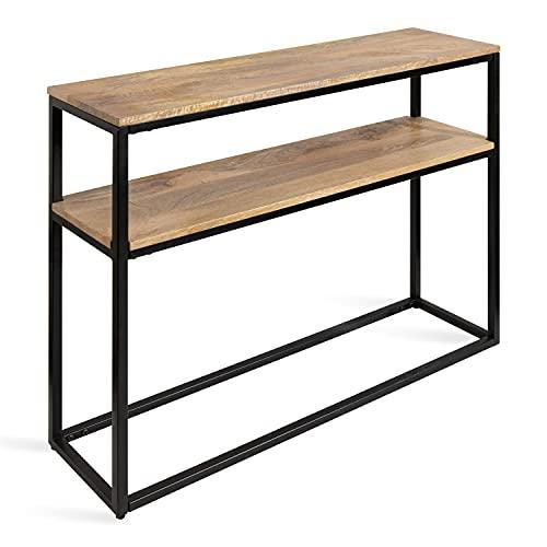 【並行輸入品】Kate and Laurel Quarles 木製\u0026メタルコンソールテーブル 36x10x30インチ ナチュラル/ブラック Ka_1