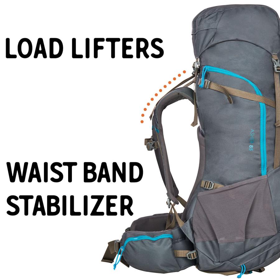 【並行輸入品】Kelty ハイキングデイパック， ベルーガ/ストーミーブルー， 85L， ハイキングデイパック Kelty Asher Day_3