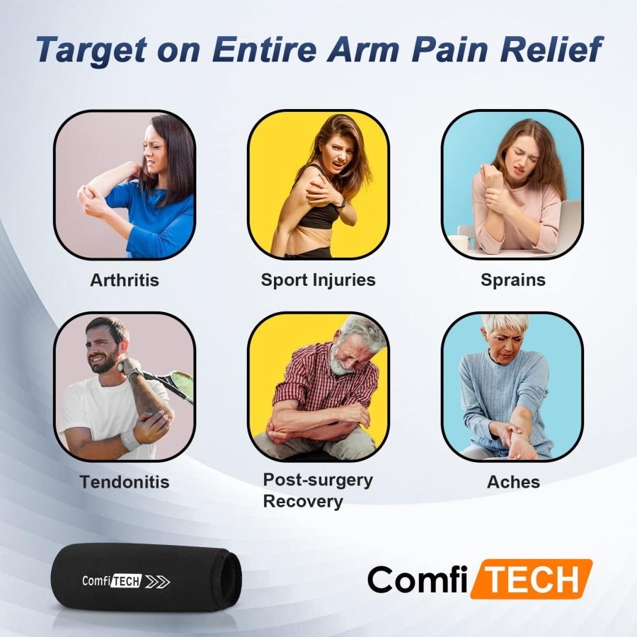 【並行輸入品】ComfiTECH Elbow Ice Pack for Tendonitis and Ice Pack Wrap Sleeveの画像
