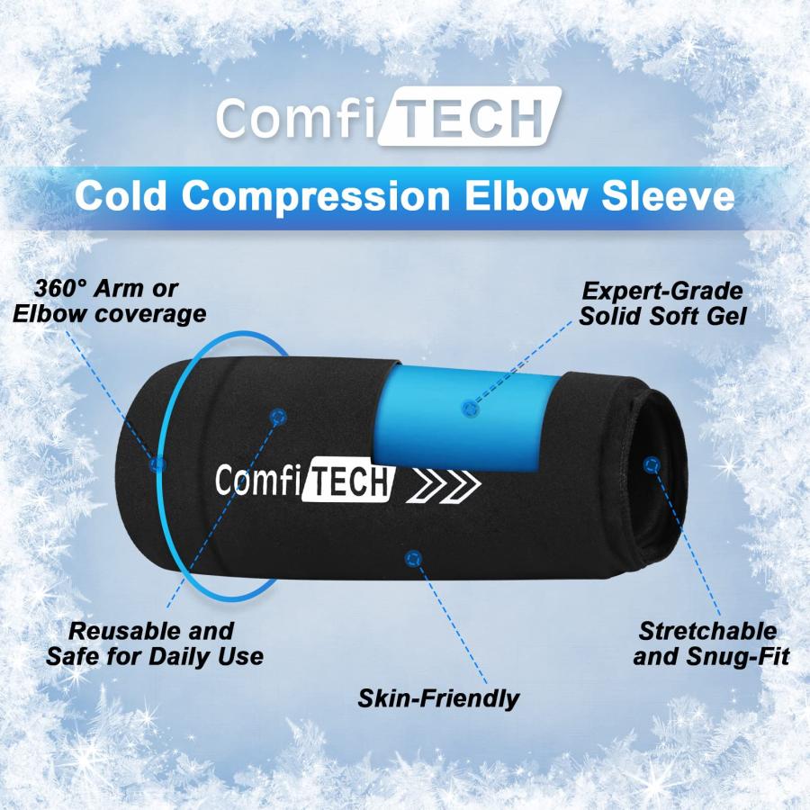 【並行輸入品】ComfiTECH Elbow Ice Pack for Tendonitis and Ice Pack Wrap Sleeveの画像