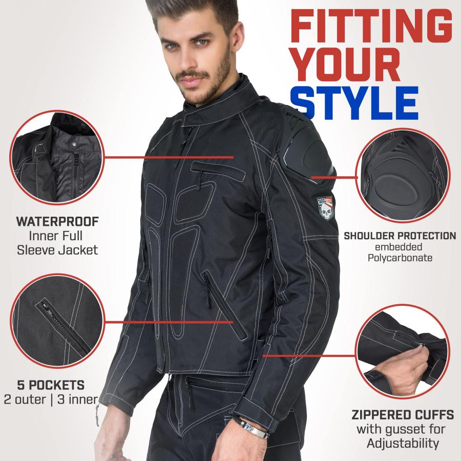ブランド登録なし - 【並行輸入品】WICKED STOCK Motorcycle Jacket men biker jacket men powersports