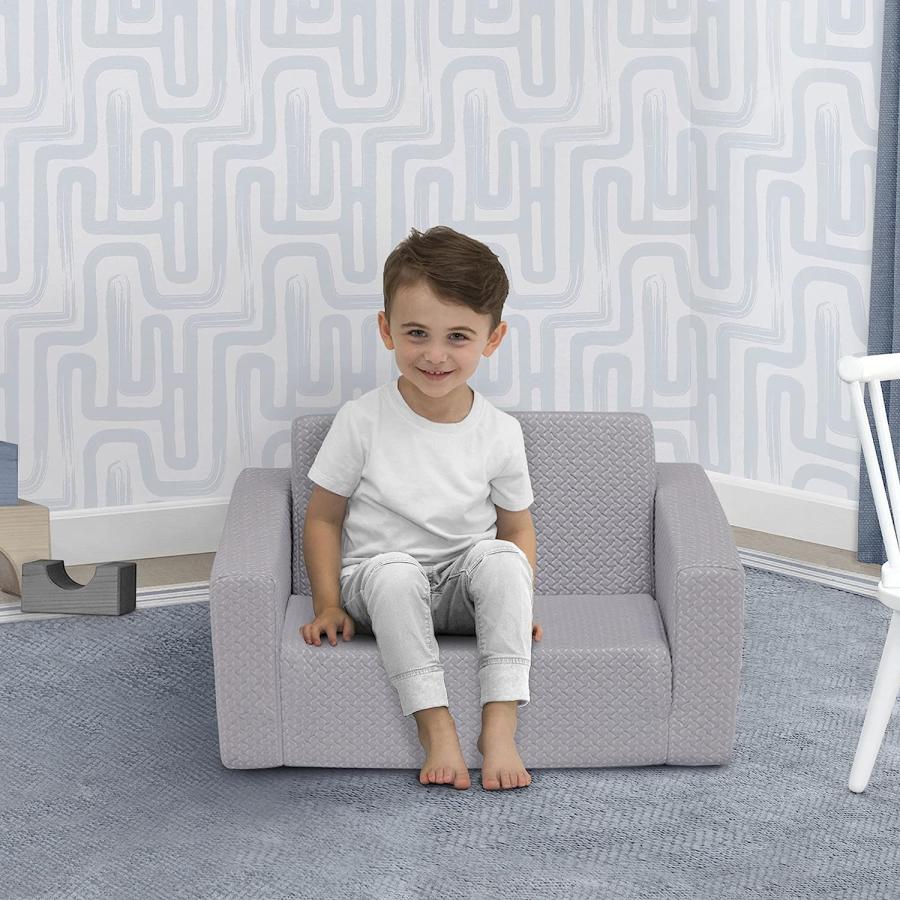 【並行輸入品】Delta Children Serta Cozee Flip Out Memory Foam Chair Grey　_1