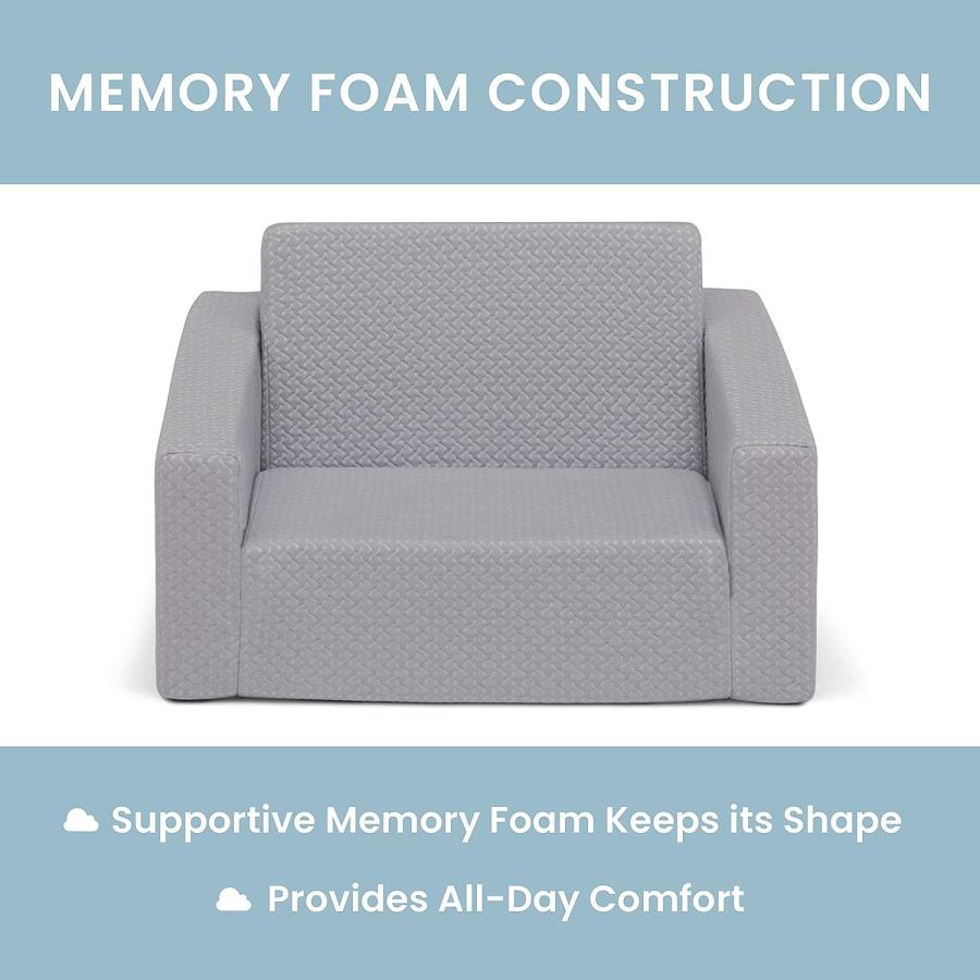 【並行輸入品】Delta Children Serta Cozee Flip Out Memory Foam Chair Grey　_5