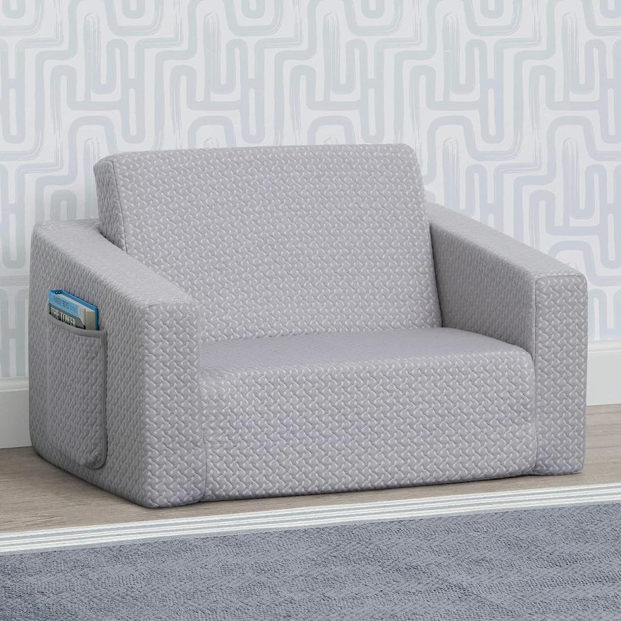 【並行輸入品】Delta Children Serta Cozee Flip Out Memory Foam Chair Grey　_6