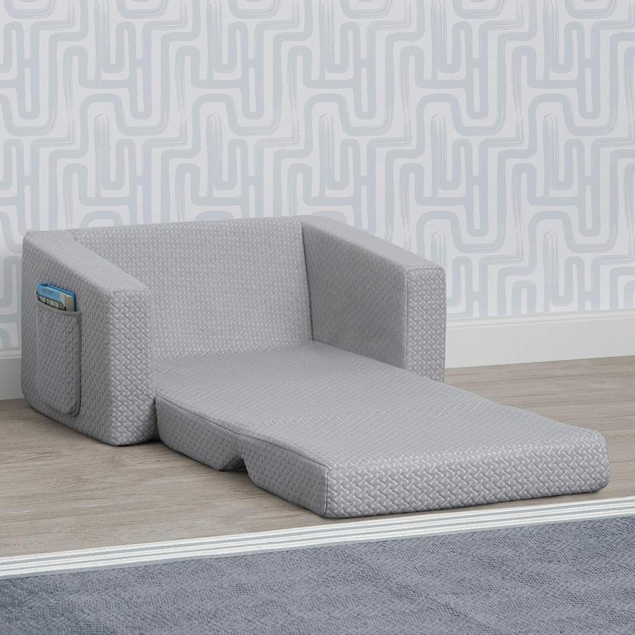 【並行輸入品】Delta Children Serta Cozee Flip Out Memory Foam Chair Grey　_7