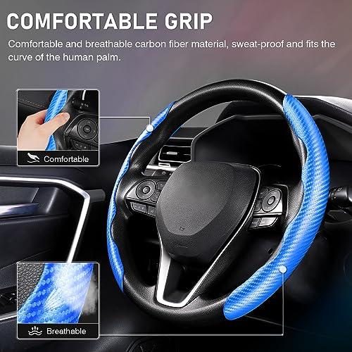 【並行輸入品】Cartist カーボンファイバー ハンドルカバー メンズ スポーティーなホイールプロテクター 滑り止め ソフトレザー ユニバーサ | ブランド登録なし | 04