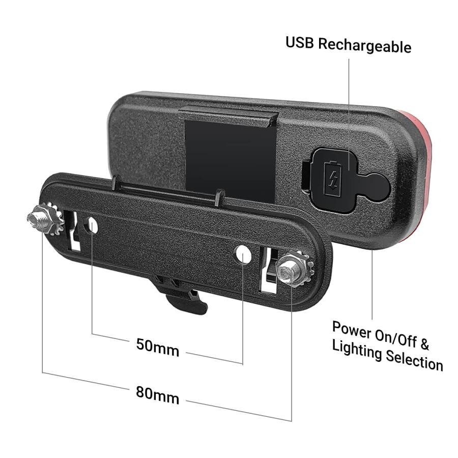 楽天スーパーセール BikeSpark Auto Sensing Rear Light G4R， USB Rechargeable， 240HRs， 並行輸入品