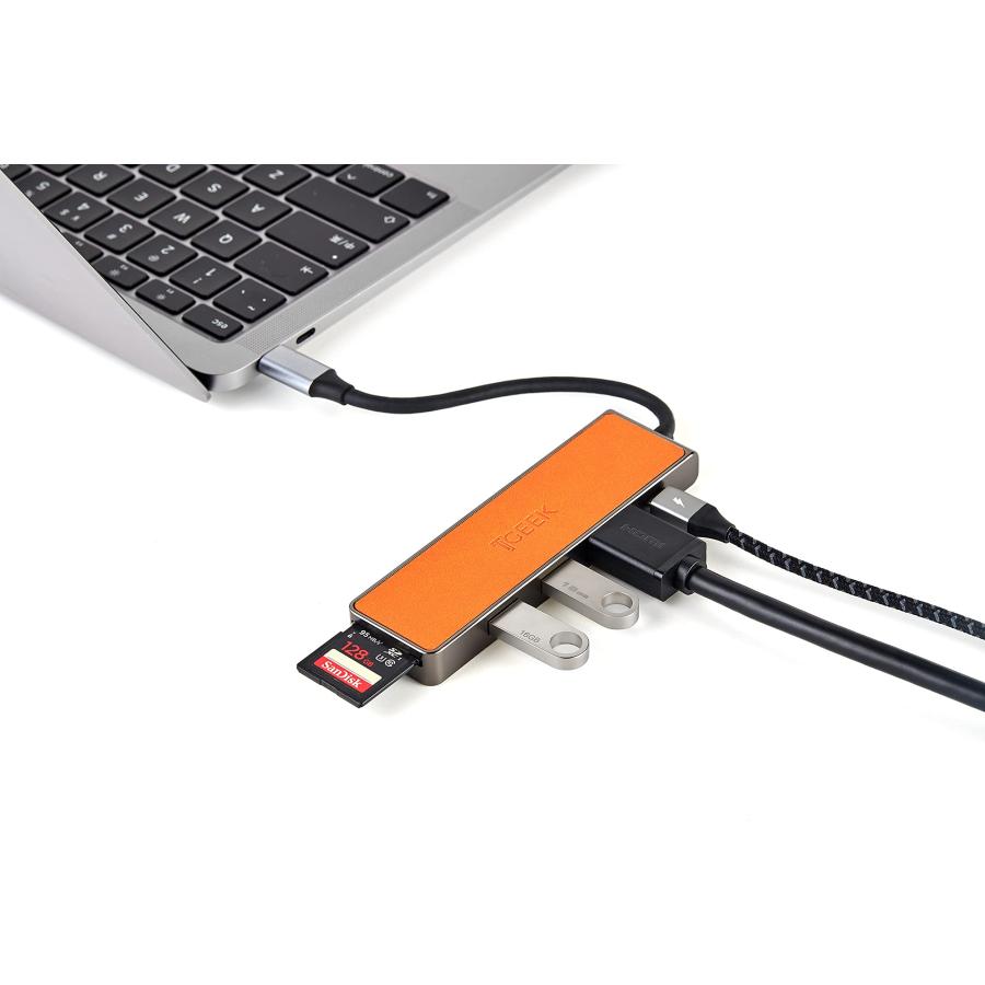 TGEEK スタイリッシュ PUレザー USB Cハブ 6イン1 Type C マルチポートアダプター 4K HDMI (@30H 並行輸入品｜import-tabaido｜10