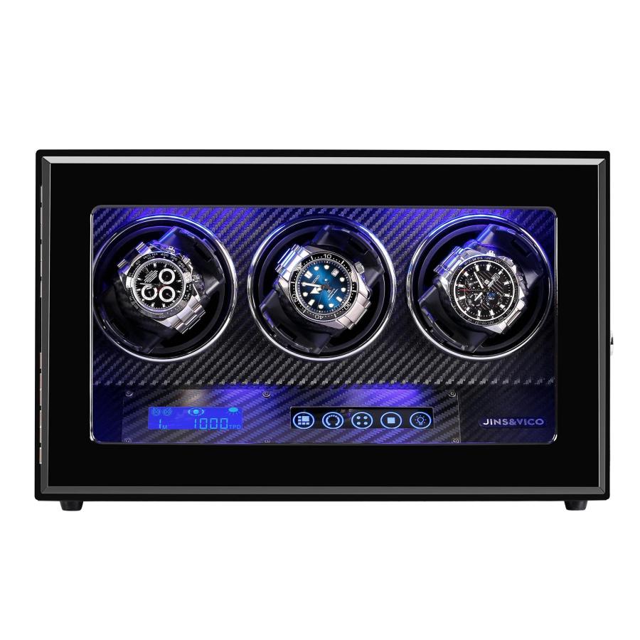 【並行輸入品】自動巻き時計用ワインダー 日本製マブチモーター付きアップグレードウォッチワインダー LCDタッチスクリーンコントロール内蔵 ピアノの画像