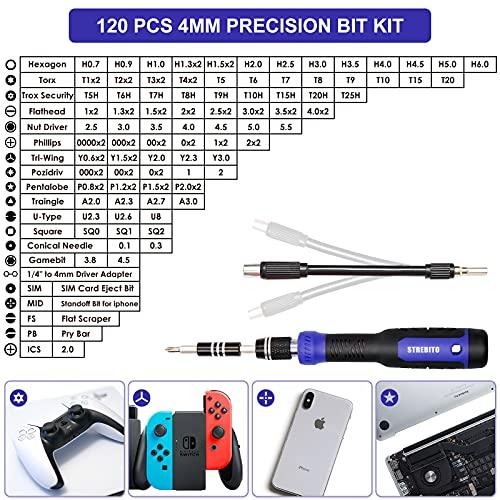 【並行輸入品】STREBITO 精密ドライバーセット 191ピース マルチビットドライバー 1/4インチ ナットドライバー ホーム改善ツール 電_7