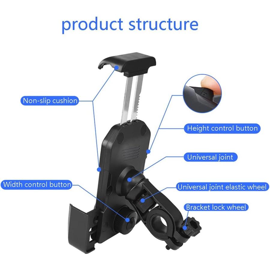 【並行輸入品】Bicycle and Motorcycle Mobile Phone Holder with Stainless Steel 　並行