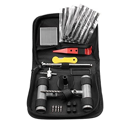 【並行輸入品】Tire Repair Kit, Tire Patch Kit with Plugs to Fix Punctures and P_1