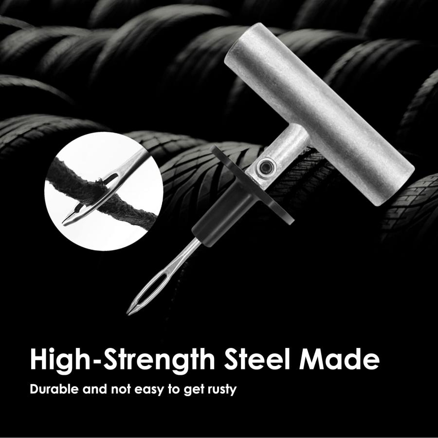 【並行輸入品】Tire Repair Kit, Tire Patch Kit with Plugs to Fix Punctures and P_9