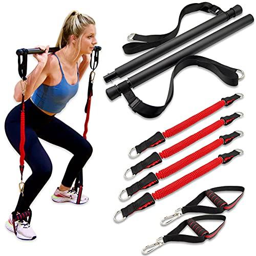 【並行輸入品】Black Mountain Products Portable Pilates Bar Kit with Resistanceの画像