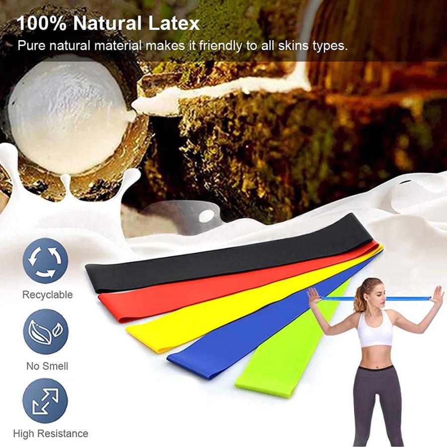 【並行輸入品】XIMINZ Loop Resistance Band Set, 5 Levels Stretch Bands Exerciseの画像