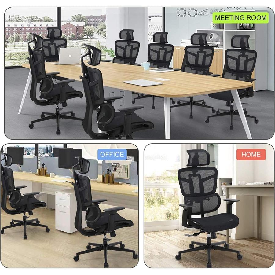 【並行輸入品】Ergonomic Office Chair  High Back Mesh Desk Chair with Liftable B 並行の画像