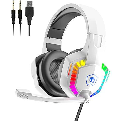 Wired Gaming Headset with Rainbow RGB Backlight Retractable Nois 並行輸入品｜import-tabaido｜02