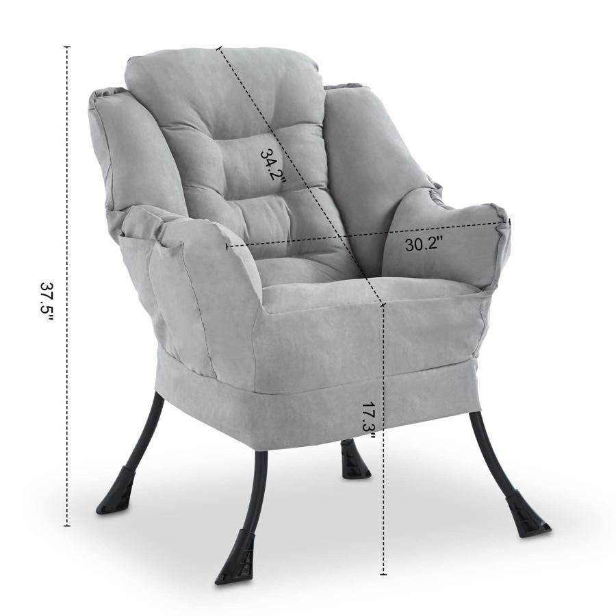 Modern Lazy Chair シングル のんびりソファ 快適 リクライニング アームチェア ソフト ラウンジチェア サイドポ 並行輸入品 | Modern | 06