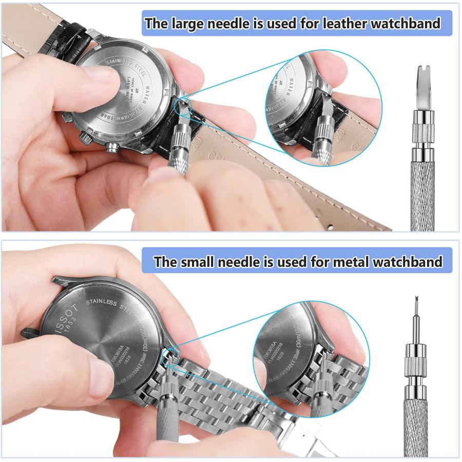 【並行輸入品】【JOREST】腕時計バネ棒外し工具，腕時計 ベルト交換 工具，取扱説明書，24個（20 22mm）バネ棒 + 8個（20 22m_6