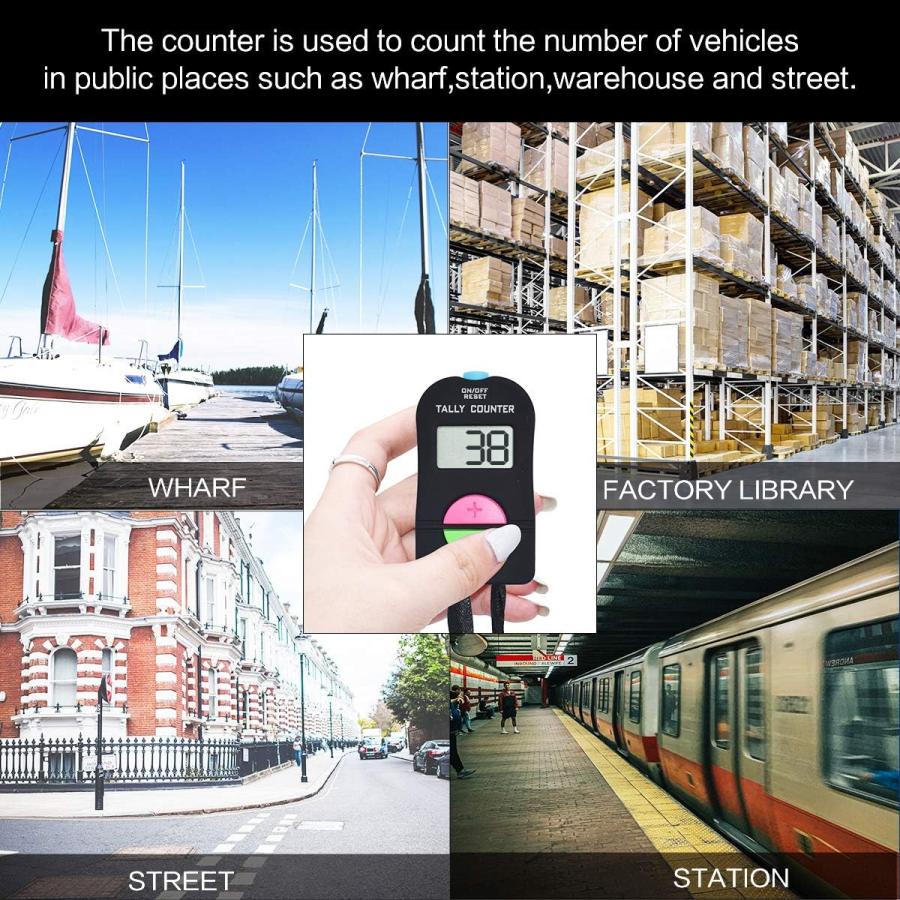 【並行輸入品】Vanvene 電子ハンドクリッカーカウンター 簡単操作 タリーカウンター スーパーマーケットの人々が流れる 手動 追加減算カウン 並行の画像