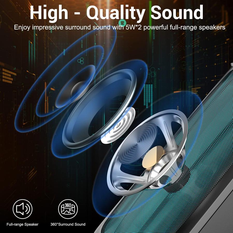 Smalody PC Speakers for Desktop RGB LED Gaming Computer Speaker