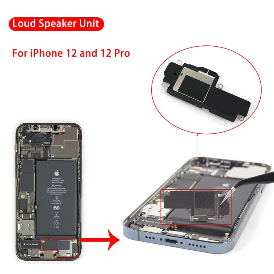 MEEFIX 大音量スピーカー リンガーブザーユニット 交換パーツ iPhone 12 12 Pro (6.1インチ) MEEFI 並行輸入品｜import-tabaido｜07