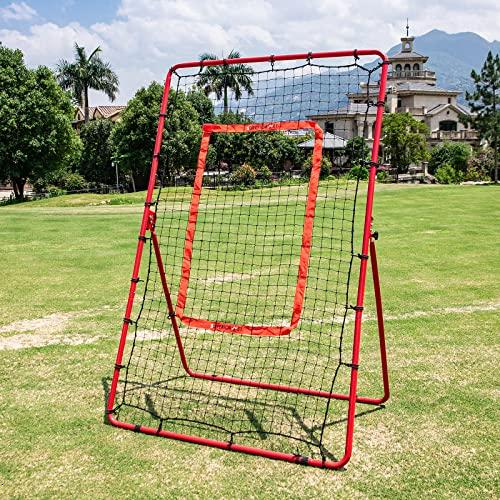 【並行輸入品】SUPERIORNET ピッチバックリバウンドネット 調節可能なリバウンダートレーナー 野球 ソフトボール ラクロス用 ピッチング
